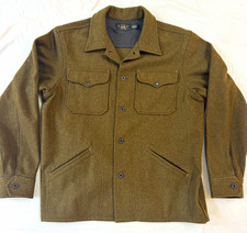RRL Double RL Wool Blend Overshirt Olive Jacket Large 782973914001 picture