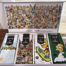 Stance Socks The Simpsons Box Set 4 Pack Sz Large super exclusive collectible picture