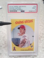 2018 Topps Archives Shohei Ohtani Pitching Stance #50 PSA 9.Please Read picture