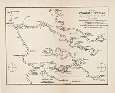 1886 CONGAREE River - South Carolina Map Columbia - Santee River U.S. Engineers picture