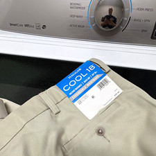 2 pairs of golf shorts: Haggar Cool 18Beige 42W and GrandSlam 42 picture