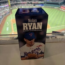 Texas Rangers Nolan Ryan Bloody Lip Bobblehead SGA Presale 9/17/26 picture