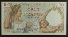 France, 100 Francs, 1939, VF, P-78 picture