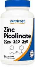 Nutricost Zinc Picolinate 50mg, 240 Vegetarian Capsules picture