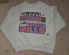 Vtg Buffalo Bills 1995 AFC East Division Champs Starter Crewneck Sweatshirt L picture