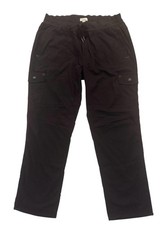 L.L.Bean Vista Camp Cargo Pants Womens Large Black Pull On Hiking Travel Stretch picture