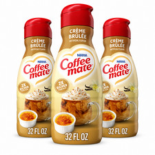 Coffee Mate Creme Brulee Non-Dairy Liquid Coffee Creamer 32 fl oz 3 PACK picture