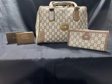 Authentic Vintage Brown Gucci Plus GG Handbag W/ Matching Wallet picture
