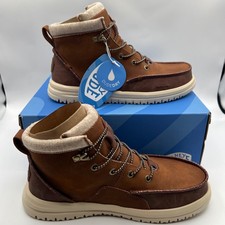 Hey Dude Bradley Classic Tumbled Boots Mens 9 Cognac Multi Water Repellent Boot picture
