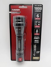 Husky 1800 Lumens Dual Power LED Rechargeable Tactical Focusing Flashlight picture