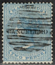 MAURITIUS 1863/72 STAMP Sc. # 25 USED 