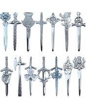 New Scottish Thistle Kilt Pin Chrome Finish/Brooch Kilt Pin/kilt Pins/pins picture