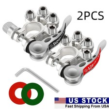 2 Pcs 4 Way Quick Release Disconnect Car Battery Terminal Clamp Connectors picture