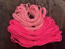 Lot of 3 rose pink and 3 neon pink 50 ft hanks 650 paracord picture