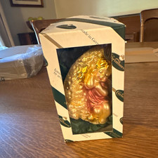 Christborn Mouth-Blown Hand-Painted Glass Angel Ornament Germany MPN 937 picture