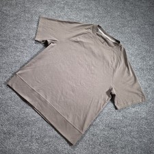 Lululemon Men’s Large Heavyweight Crepe Shirt Short Sleeve Raglan Gray picture