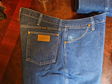 Vintage Wrangler 13MWZ Cowboy Cut Jeans 40x32 Made in USA Blue Denim Western picture