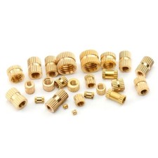 10/100x M2-M10 Solid Brass Injection Molding Knurled Thread Inserts Nuts picture