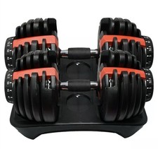 NEW Adjustable Dumbbell Dumbbells Weights 552 Set Pair 52.5lbs - TWO DUMBBELLS picture