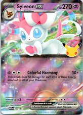 Sylveon ex (30th Celebration) 100 Holo Promo ME: Mega Evolution Promo Pokemon NM picture