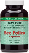 Y.S. ECO Bee Farms 100% Pure Bee Pollen 1,000mg- 200 Capsules picture