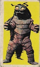 Vintage Japanese Menko Kaiju Monster Card MiG Fighter Jet Back 732439 picture