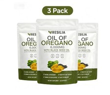 3Pack Resilia Oil of Oregano 6000mg with Black Seed Oil Softgels picture