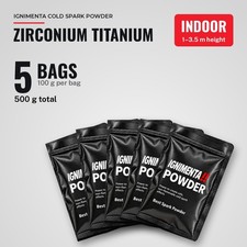 IGNIMENTA 5x100g Indoor 1-3.5m Cold Spark Machine Zirconium Titanium Powder picture