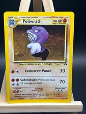 Poliwrath 9/75 Rare Neo Discovery Pokemon Unlimited Holo Heavily Played picture