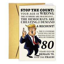 RUALOVE Funny 80th Birthday Card, Hilarious 80 Years Old Birthday Card Gift picture