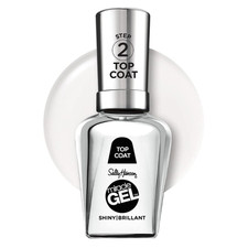 Sally Hansen Miracle Gel Top Coat 101 Shiny Clear Nail Polish No UV Lamp 0.5oz picture