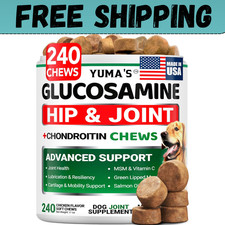 Glucosamine for Dogs - 240 Chews - Hip and Joint Supplement for Dogs Made in USA picture