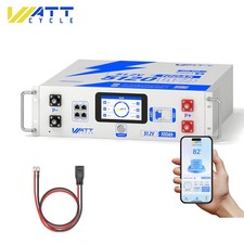 Wattcycle 5120Wh 48V 100Ah Server Rack LiFePO4 Battery + Free Wattlink EF Cable picture
