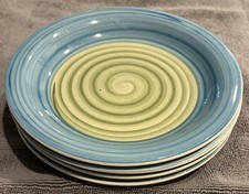 Set of 4 Pier 1 Valencia Stoneware Handpainted Salad Plates CERP3-1126 picture