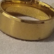 Gold Tone Plain Metal Band Ring Size 10, No Stone, 0 Gemstones picture