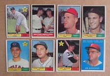 1961 TOPPS BASEBALL CARD SINGLES #276-573 COMPLETE YOUR SET U-PICK UPDATED 9/13 picture