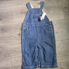 Vintage Gymboree Baby Girl 6-12M Denim Overalls Lamb Plush Y2K Kidcore 2005 picture