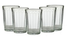 Set of 6 Russian Tea Glasses for Holder Podstakannik Soviet Granyonyi Glassware picture
