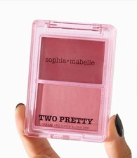 Sophia + Mabelle Two Pretty Blush Duo In Tanned & Tipsy 0.21oz BNIB picture