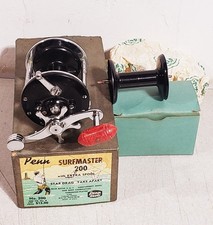 Vintage Penn Reel 155, Pre-owned w/ Old Box Of Penn 200 And Unused Extra Spool picture