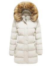 WenVen Women's Winter Long Puffer Coat Parka Jacket with Faux Fur Removable Hood picture