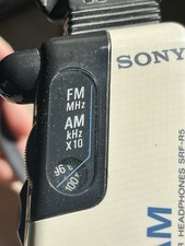 Working Vintage Sony AM / FM Stereo Receiver Headphones SRF-R5 Great Reception picture