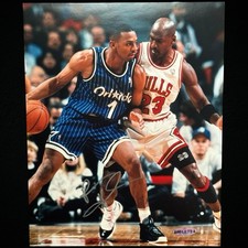 1996-Chicago Bulls-Jordan vs Penny-TYPE 1 Original Photo-AUTO Upper Deck Sticker picture