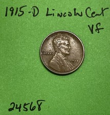 1915 D Lincoln Wheat Cent / Penny 1c VF Very Fine Coin picture