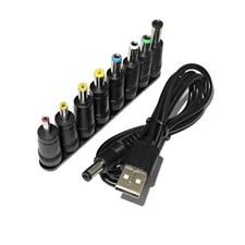 USB 5V to DC Jack 12V Charging Cable Power Cord 5.5*2.1mm with 8 Sizes Connector picture