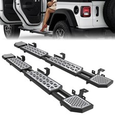 Running Boards Fits Jeep Wrangler JL 2018-2026 Side Steps 4 Door 7 Inch Silver picture