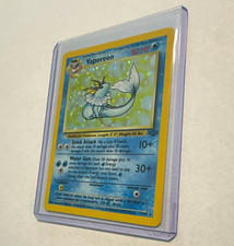 Pokemon TCG Vaporeon Holo Rare 12/64 Jungle Unlimited English 1999 Wizards picture