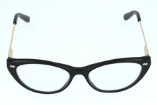 Pair The Ella Blk Acetate Gold Metal Cat Eye Eyeglasses Frames 901 51-16-140 picture