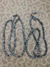 2Pcs Rare Tibetan Natural Old Agate Dzi 8mm *Tiger Tooth* 108 Beads Necklaces picture