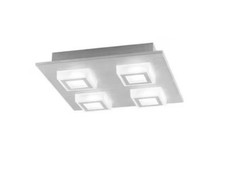 Hampton Bay Garfield LED Brushed Aluminum Square Track Flush Mount Ceiling Light picture